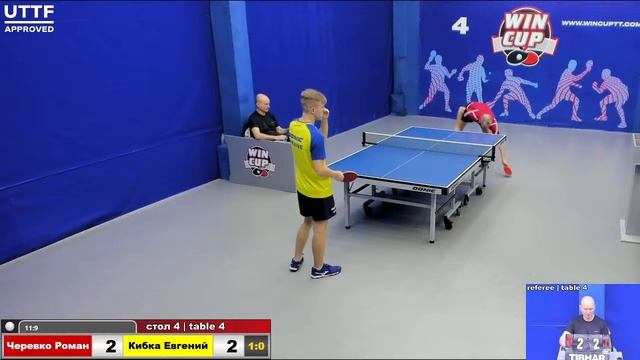 14:30 Черевко Роман 3-0 Кибка Евгений стол 4 ЮГ-3 27.09.21 смотреть онлайн