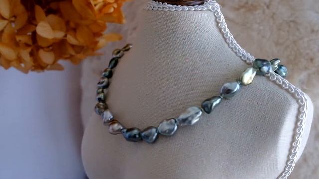 Tahitian Keshi, 10-14.5mm, Pearls Necklace смотреть онлайн