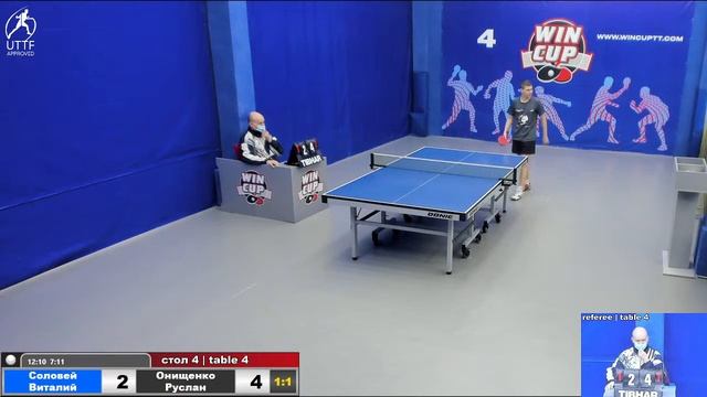 19:30 Соловей Виталий 1-3 Онищенко Руслан стол 4 ЮГ-3 01.02.22 смотреть онлайн