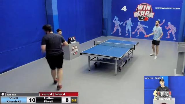 21:30 Хорольский Виталий 3-1 Пирвели Родион стол 4 ЮГ-5 28.04.22 смотреть онлайн