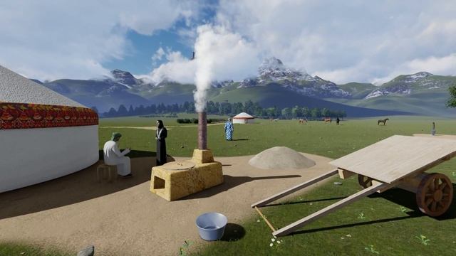 ЖЕТІСУ - Көксу өзені. Жайлау (3D анимация) смотреть онлайн