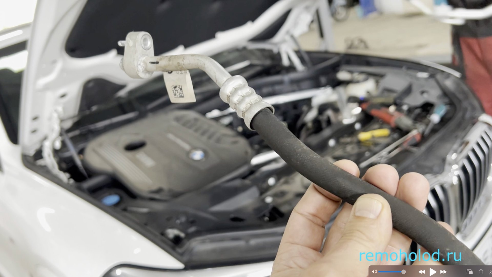 BMW X5 G05, дырявый шланг кондиционера. Чиним за час! Ремонт трубок и шлангов автокондициорнера!