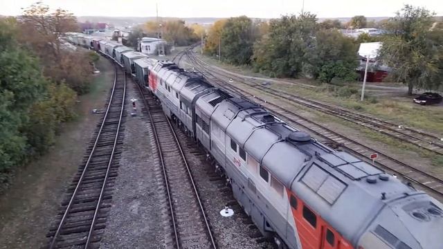 2ТЭ116У-0229 прибывает на станцию Ставрополь смотреть онлайн