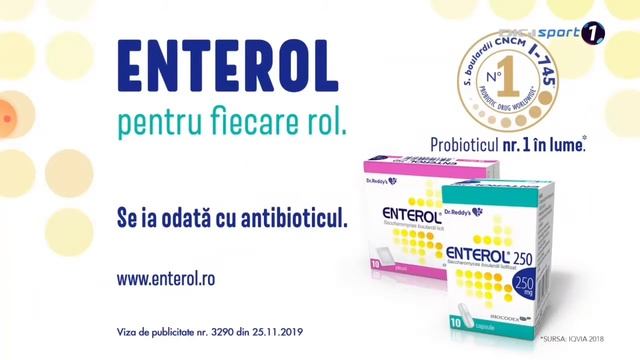 Reclama ENTEROL , Se Ia Odata Cu Antibioticul,  August 2020