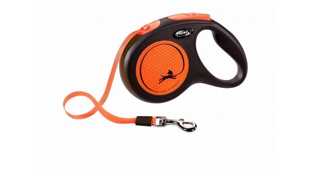 Flexi New Neon Reflect Tape Retractable Dog Leash - 5 M S
