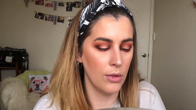 Trying on New Makeup | Eyeshadow, Brow Gel, Winged Liner & False Lashes! смотреть онлайн