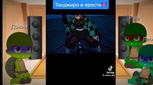 Реакция черепашек-ниндзя на Микки как на Танджиро