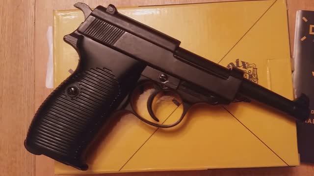 Пистолет Вальтер П-38 (Walther P38) макет ММГ, Denix replica 1081 смотреть онлайн