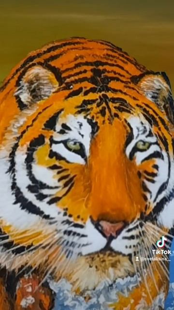 #тигр#картина#маслом#живопись#импрессионизм смотреть онлайн