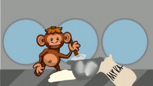 обезьяна готовит (1 часть) Monkey cooking (part 1)