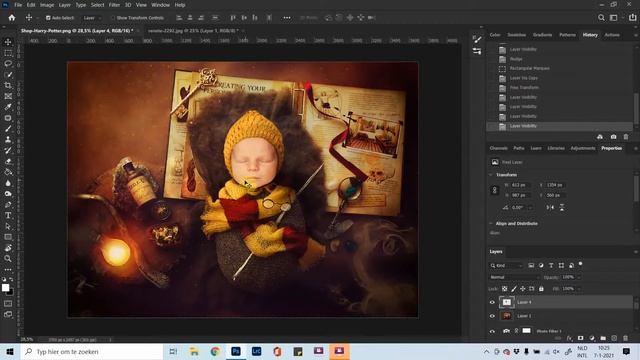 Newborn Composite Tutorial смотреть онлайн