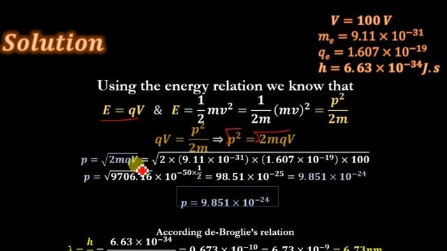 de broglie's wavelength calculation simple problem (electron in accelerated potential) смотреть онлайн