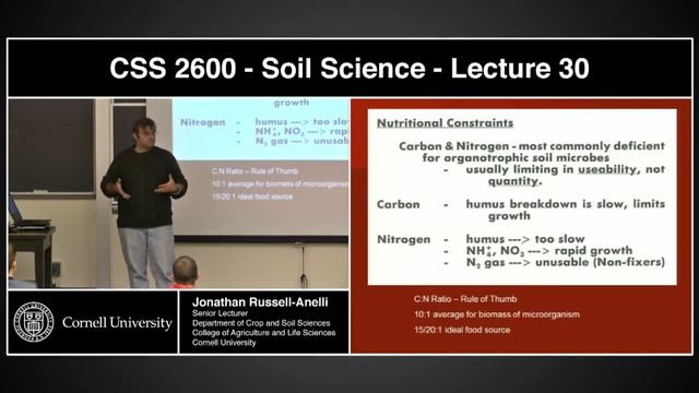 PLSCS 2600 - 30 - Soil Ecology II – What They Are & Where They Are.