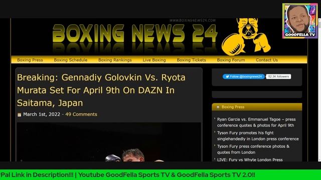 GGG vs Murata Set April 9th | Terence Crawford vs Chris Eubanks Jr? смотреть онлайн