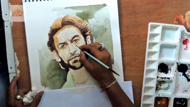 HUGH JACKMAN | LOGAN | - water color - speedpainting смотреть онлайн