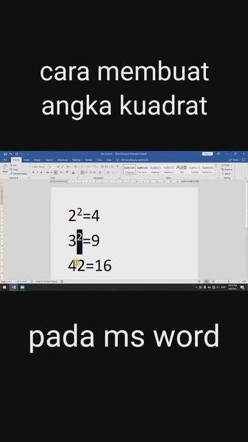 Cara Membuat Bilangan Kuadrat Di Ms Word смотреть онлайн