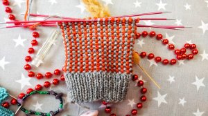 💥 Ленивый жаккард, которым вязали наши бабушки/ Узор для кругового вязания/