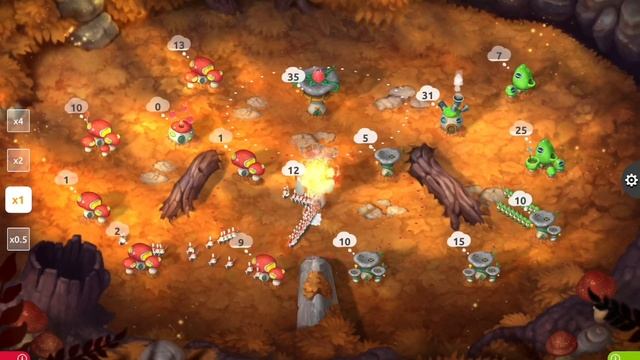 Быстрый захват башни на D50. Mushroom Wars 2