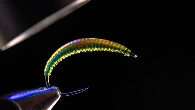 fly tying a olive caddis larve смотреть онлайн