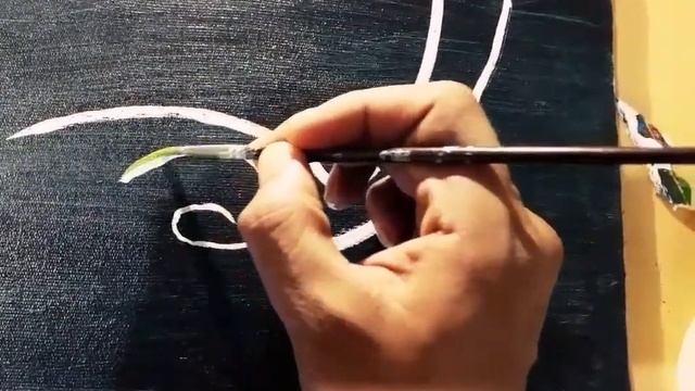 Recreating old sea to Aurora drawing for very beginners / acrylic on old canvas смотреть онлайн