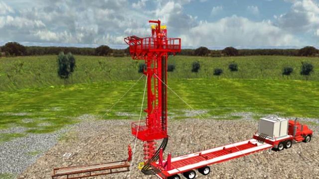 Quick Rig Hydraulic Work Over Unit _ Rig Assisted With Crane