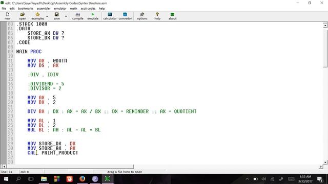 Assembly Language Tutorial Bangla EMU8086 - 28 - DIV & IDIV Keywords - বাংলা смотреть онлайн