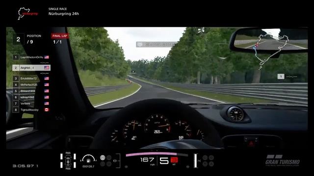 911 Gt3 (997)"09 GTsport N400 NURB Tune + Lap with T300RS H pattern manual shifter+Clutch смотреть онлайн