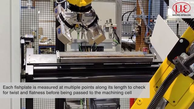 Mills CNC use laser triangulation sensor from Micro-Epsilon to position & measure railway fishplate смотреть онлайн