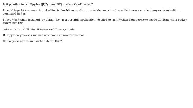 Run Spyder as a ConEmu tab смотреть онлайн