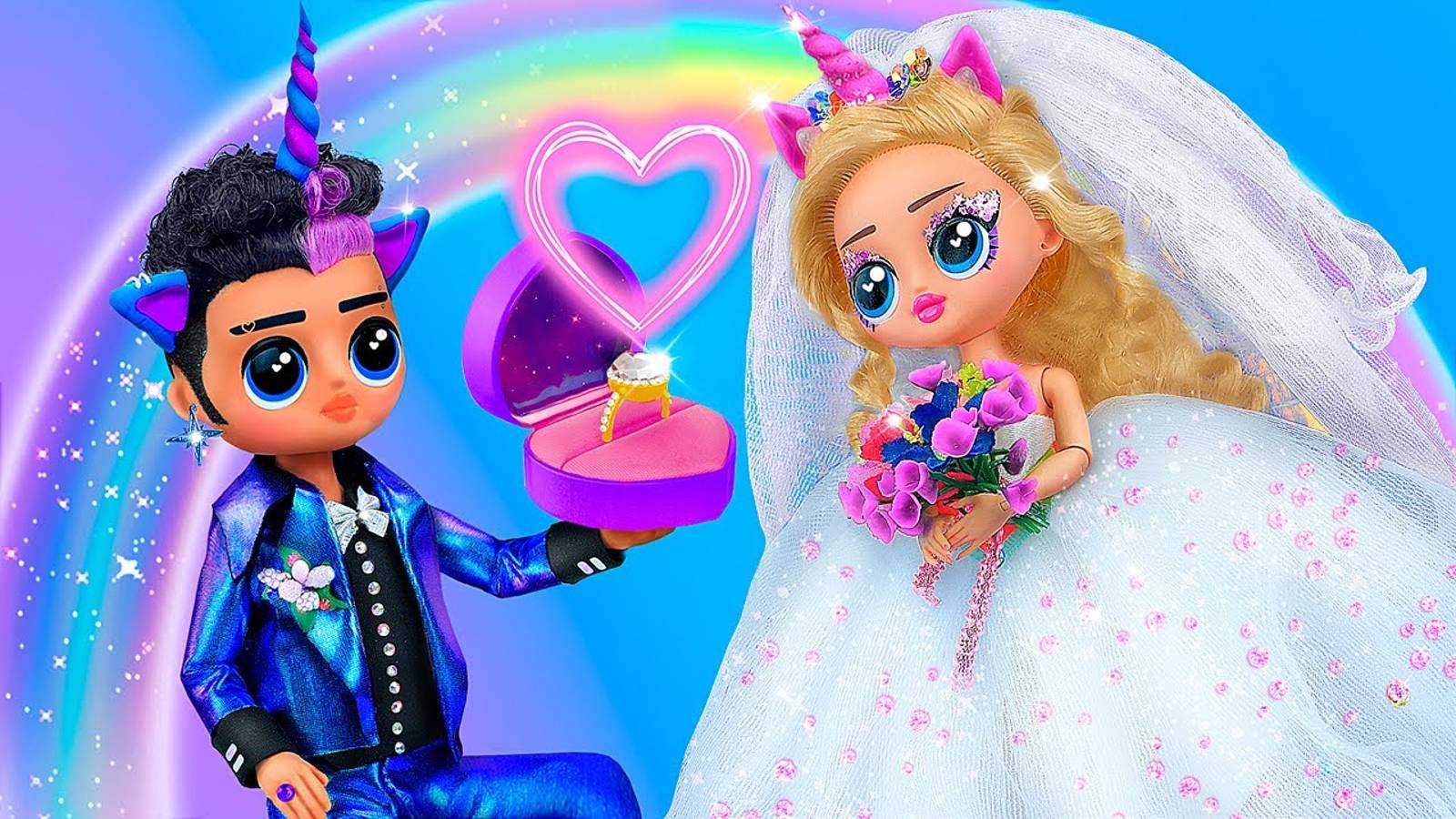 Светлый и тёмный единорог / 10 свадебных идей для ЛОЛ ОМГ смотреть онлайн