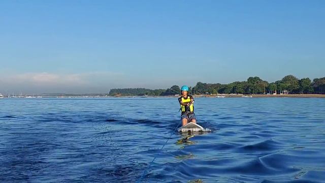 Learn to Hydrofoil step one. SUP board exercise behind the boat смотреть онлайн