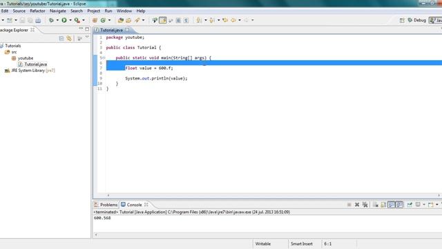 Basic Java Tutorial Part 7 More Datatypes смотреть онлайн