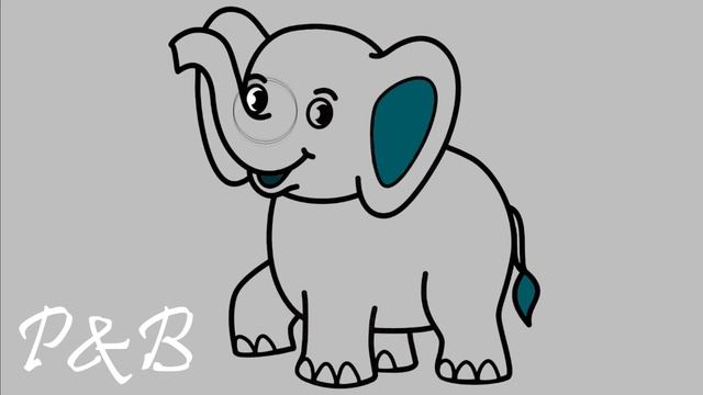quick drawing of an elephant | быстрый рисунок слона | schnelles Zeichnen eines Elefanten смотреть онлайн