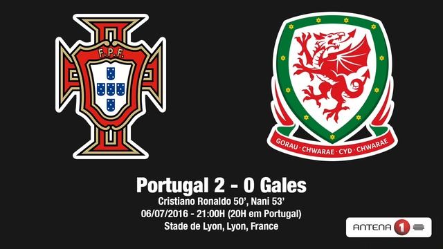 Golos Portugal vs Gales | Ronaldo e Nani | Euro 2016 | Relato Antena 1 смотреть онлайн