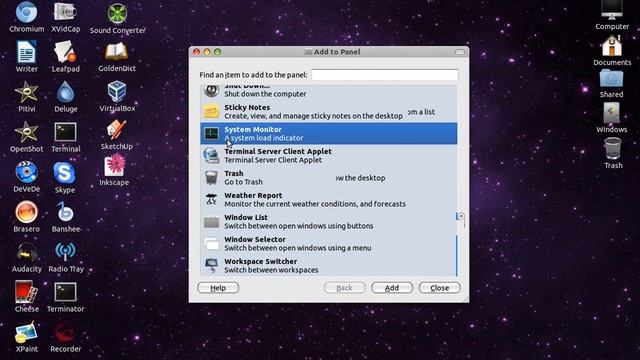 System Monitors in top panel - Ubuntu смотреть онлайн