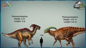 ARK SURVIVAL Dinosaur vs Jurassic World Size Comparison 2024