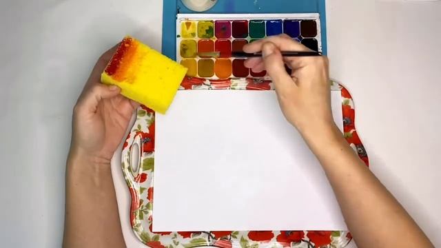 ВЕСЕЛКА МАЛЮВАННЯ ГУБКОЮ НЕТРАДИЦІЙНІ ТЕХНІКИ МАЛЮВАННЯ смотреть онлайн