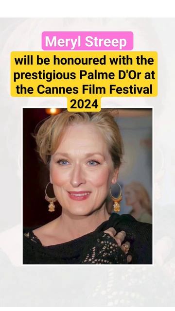 Meryl Streep will be honoured with the prestigious Palme D'Or at the Cannes Film Festival 2024. смотреть онлайн