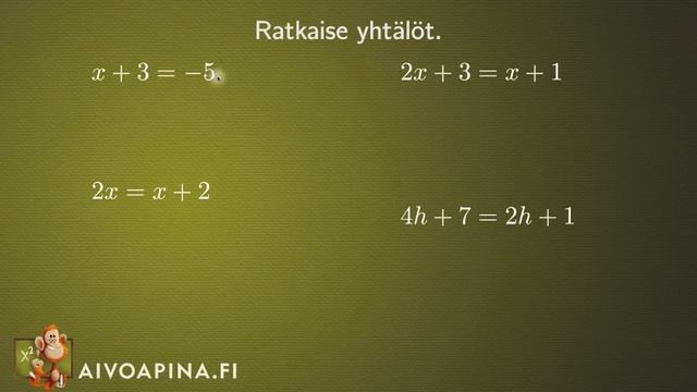 Ensimmäisen asteen yhtälö смотреть онлайн