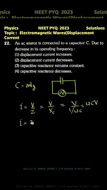 #NEET2023 #solution #Physics #displacementcurrent #alternatingcurrent #neettricks #NCERT #shorts смотреть онлайн