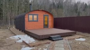 Отзыв владельца бани бочки. Квадро хаус 4х6 от Bochky