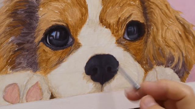 How To Oil Paint A Cavalier Kings Charles Spaniel ★ Oil Painting Journey #32 смотреть онлайн