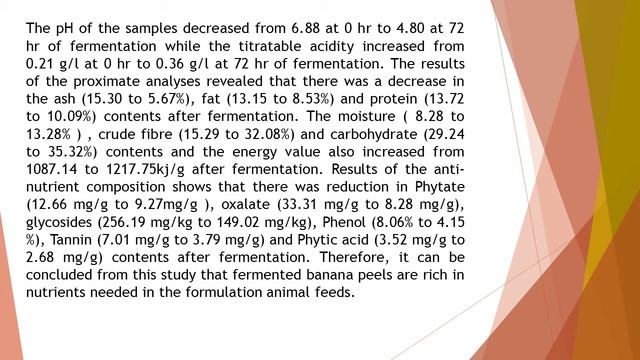 Effect Of Fermentation On The Proximate And Antinutrient Composition Of Banana Peels IJB 2020 92 10