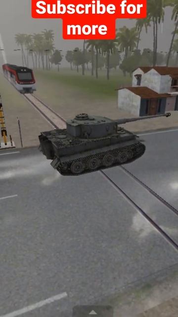 #shorts | Tank Tiger Mod | Bussid | trying to Stop train | Android game | 3d game | Tank simulator смотреть онлайн