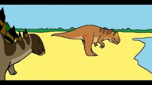 Allosaurus vs Stegosaurus - Animación ms paint