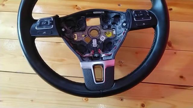 Руль мульти кожа серая строчка VW 1T0419091 AC KMY 2013