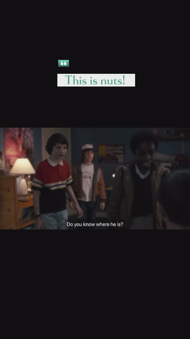 Английский с сериалом Очень странные дела "This is nuts" смотреть онлайн