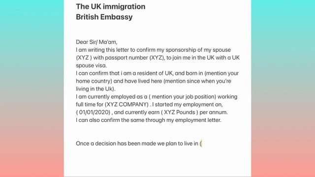 How to write a SPONSOR LETTER?||Partner or SPOUSE UK visa||Dependent UK visa 2023. смотреть онлайн