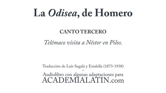 «ODISEA» de Homero 🎧 AUDIOLIBRO en español (canto 3: Telémaco visita a Néstor en Pilos) смотреть онлайн