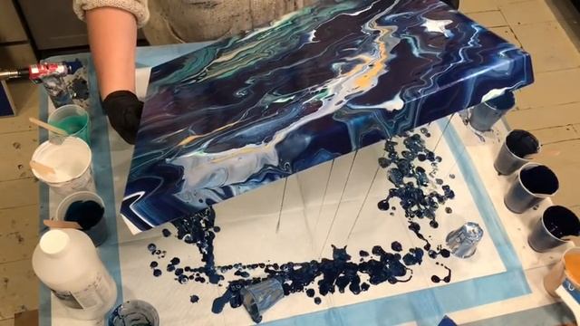 AURORA FALLS/ acrylic pour/new style for me смотреть онлайн